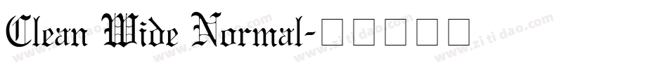 Clean Wide Normal字体转换